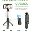 Led Işıklı Selfie Çubuğu Bluetooth Kumandalı Kablosuz Tripot Selfie Monopod Selfie Stick