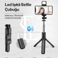 Led Işıklı Selfie Çubuğu Bluetooth Kumandalı Kablosuz Tripot Selfie Monopod Selfie Stick
