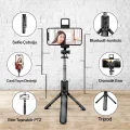 Led Işıklı Selfie Çubuğu Bluetooth Kumandalı Kablosuz Tripot Selfie Monopod Selfie Stick