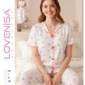 Lovenisa 12053 Kadın Kaşkorse Düğmeli Pijama Takımı