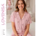 Lovenisa 12063 Kadın Milan Düğmeli Pijama Takımı