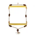 Markapet Doğal Ahşap Papağan Salıncağı Boncuklu 21 x 36 cm