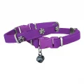Markapet Kadife Kedi Boyun Tasması Kar Taneli 20-32 cm Mor