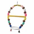 Markapet Renkli Boncuklu Oval Halkalı Papağan Salıncağı 15 cm-23 cm