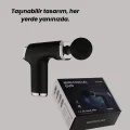 Mini Masaj Tabancası 4 Başlık 6 Hız Ayarlı