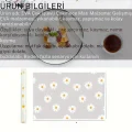Mutfak Eva Shelf Liner Şeffaf Astar Kaymaz Dolap İçi Çekmece Örtüsü Papatya Desen Mat 45cmx10 Metre