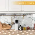 Mutfak Eva Shelf Liner Şeffaf Astar Kaymaz Dolap İçi Çekmece Örtüsü Papatya Desen Mat 45cmx10 Metre