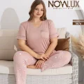 Noyalux 11876 Kadın Battal Kısa Kollu Pijama Takımı