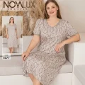 Noyalux 4077 Kadın Battal Kısa Kol Elbise Gecelik