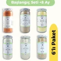 BUĞZ OG Natural Ek Gıda Başlangıç 6lı Set +8 Ay (İrmik & Tarhana & Tam Pirinç Unu & Tam Buğday Unu & Buğday Ruşeymi & Keçiboynuzlu Bebek Muhallebisi)