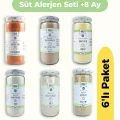 BUĞZ OG Natural Ek Gıda Başlangıç Süt Alerjen 6lı Set +8 Ay (İrmik & Yoğurtsuz Tarhana & Tam Pirinç Unu & Tam Buğday Unu & Buğday Ruşeymi & Keçiboynuzlu Bebek Muhallebisi)