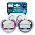 Philips Avent Ultra Air Night Karanlıkta Parlar Gece Emziği 6-18 ay Kız