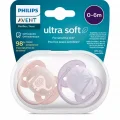 Philips Avent Ultra Soft Yumuşak 2li Emzik 0-6 Ay - Kız SCF091/09