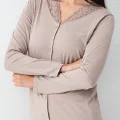 Pierre Cardin 9116-S Kadın Önü Düğmeli  Pijama Takımı