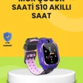 S10 Akıllı Çocuk Saati Mor Tasarım Adımsayar ve Alarm Fonksiyonlu