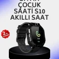 S10 Akıllı Çocuk Saati Siyah Tasarım Adımsayar ve Alarm Fonksiyonu