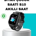 S10 Siyah Akıllı Çocuk Saati Konum Takip ve Güvenlik Özellikli