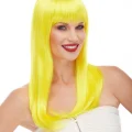 Sarı Renk Uzun Düz Parti Peruğu