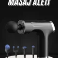 Şarjlı Masaj Tabancası 4 Başlıklı Mini Masaj Tabancası ve Masaj Aleti