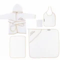 Sema Baby 5 Parça Bebek Bornoz Seti - Ekru