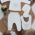 Sema Baby 5 Parça Hastane Çıkışı Zıbın Seti 0-3 Ay - Butterfly