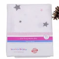 Sema Baby Çok Amaçlı Müslin Örtü 100x80 cm - Pembe Yıldız 8682476853124