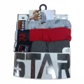 Star 105 Desenli Jakar Erkek 3lü Kemer Boxer