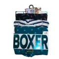 Star 106 Desenli Pamuklu Kemer Likralı 3Lü Boxer