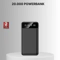 Taşınabilir 20.000 mAh Hızlı Şarj Powerbank 4 Çıkışlı