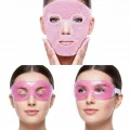 Terapi Jel Boncuklu Yüz Ve Göz Maskesi Seti Pembe Sıcak Ve Soğuk Kullanım