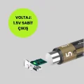 USB Type-C Girişli Şarjlı AA Lityum Pil | 1.5V Sabit Çıkış | 3200mWh (2li Paket)