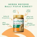 BUĞZ Wefood Ballı Fıstık Ezmesi Fıstık Parçacıklı Şekersiz (300 gr)