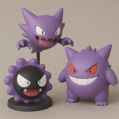 3D Tasarım Gastly, haunter, gengar 15 cm beyaz renktedir boyama size aittir
