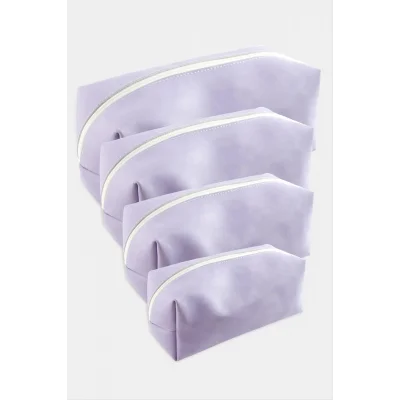 4 Adet El Tutmalı Makyaj Çantası