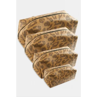 4 Adet El Tutmalı Makyaj Çantası