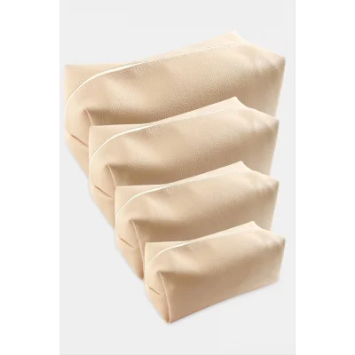 4 Adet El Tutmalı Makyaj Çantası