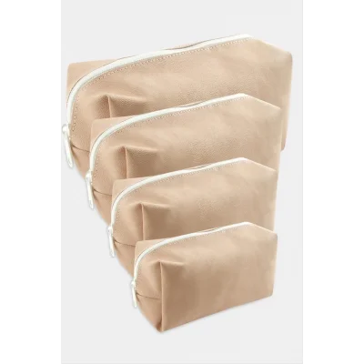 4 Adet El Tutmalı Makyaj Çantası