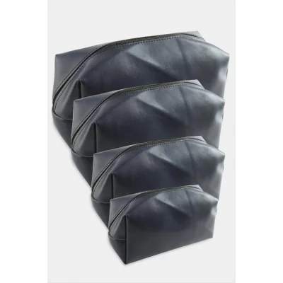 4 Adet El Tutmalı Makyaj Çantası