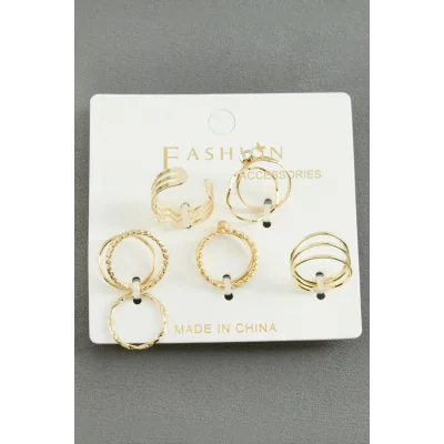 5 Adet Karışık Lüks Eklem Yüzük