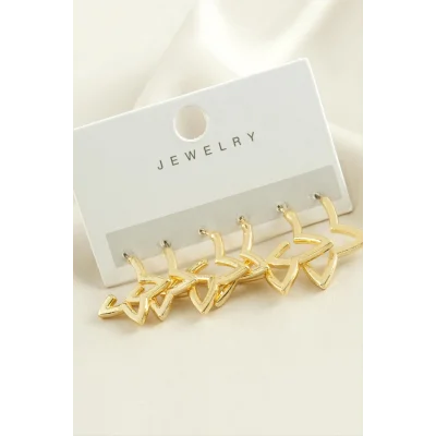 6 Adet Yıldız Metal Küpe