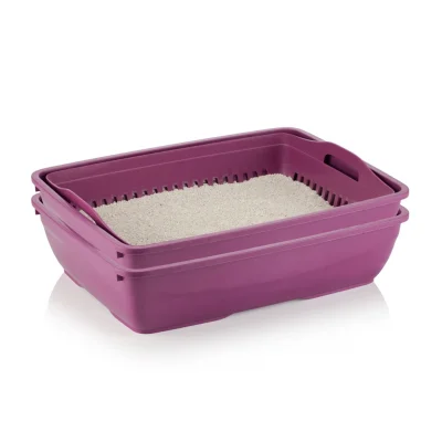 Açık Elekli Kedi Tuvalet Kum Kabı 12*37*50 cm Karışık Renklerde