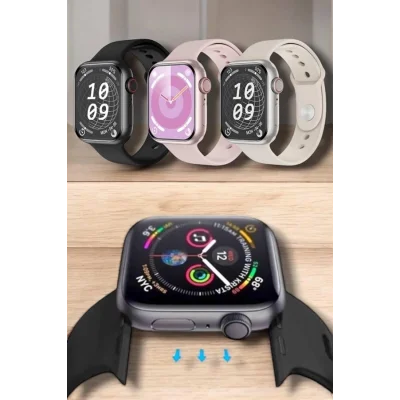 Akıllı Saat Adım Sayar, Kalp Atışı İzleme Dokunmatik Bluetooth Bağlantılı