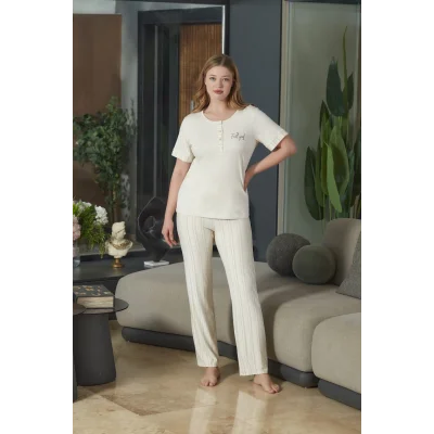 Aqua 26573 Kadın Kısa Kol Pijama Takımı