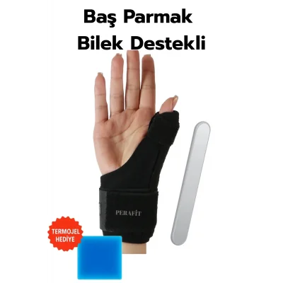 Baş Parmak Ve Bilek Destekli El Bilekliği Metal Atel De Quarvein Termojelli