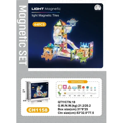 BUĞZ 03-CH1158 7,5 CM MANYETİK BLOKLAR 64 PCS