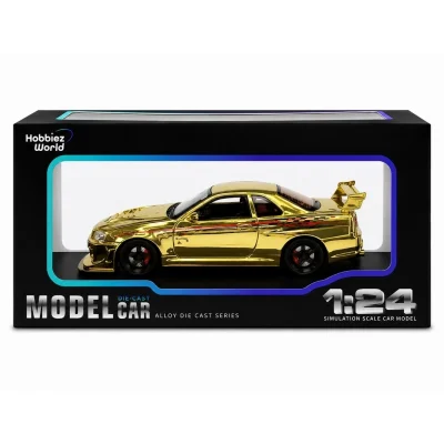 BUĞZ Diecast Metal 1/24 R34 GTR Model Araba - 14 Yaş ve Üzeri Koleksiyon İçin Tekli Paket BX-313407