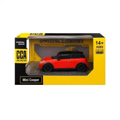 BUĞZ Açık Kırmızı 1/32 Mini Cooper Model Araba Koleksiyonluk Vitrin Oyuncak - Tekli BX-313417