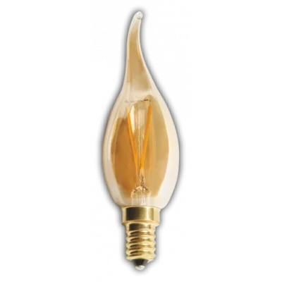 BUĞZ 1 Adet CATA CT 4281 Kıvrık Led Rustik Ampul 4W Amber Işık E14 Duy