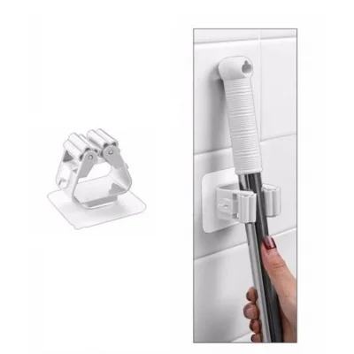 BUĞZ 1 Adet Yapışkanlı Pratik Mop Tutucu Beyaz