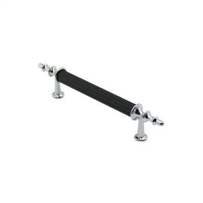 BUĞZ 10 Adet Krom - Siyah Boru Kulp 9.6cm Bx40